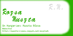 rozsa muszta business card